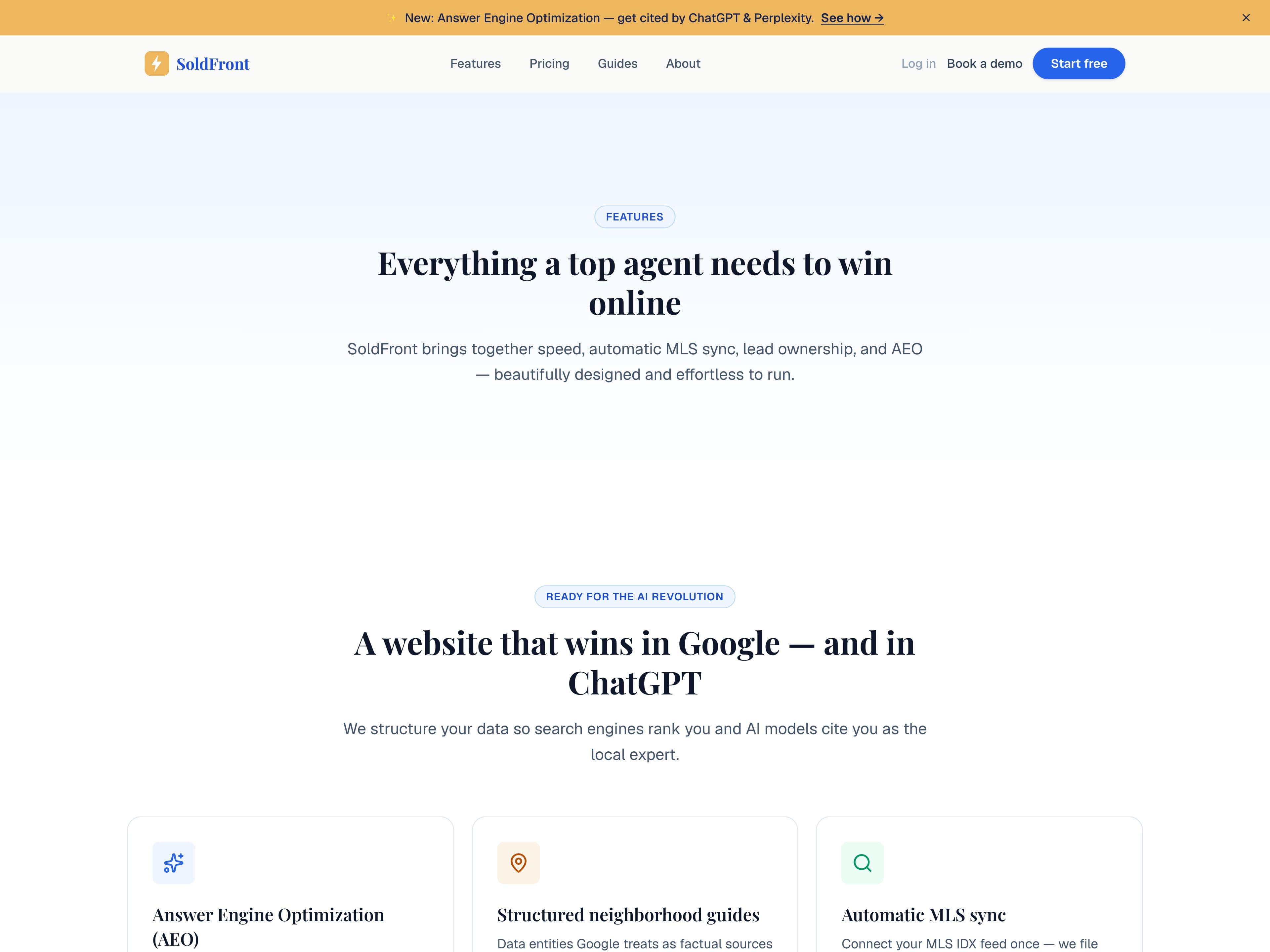 SoldFront: Features